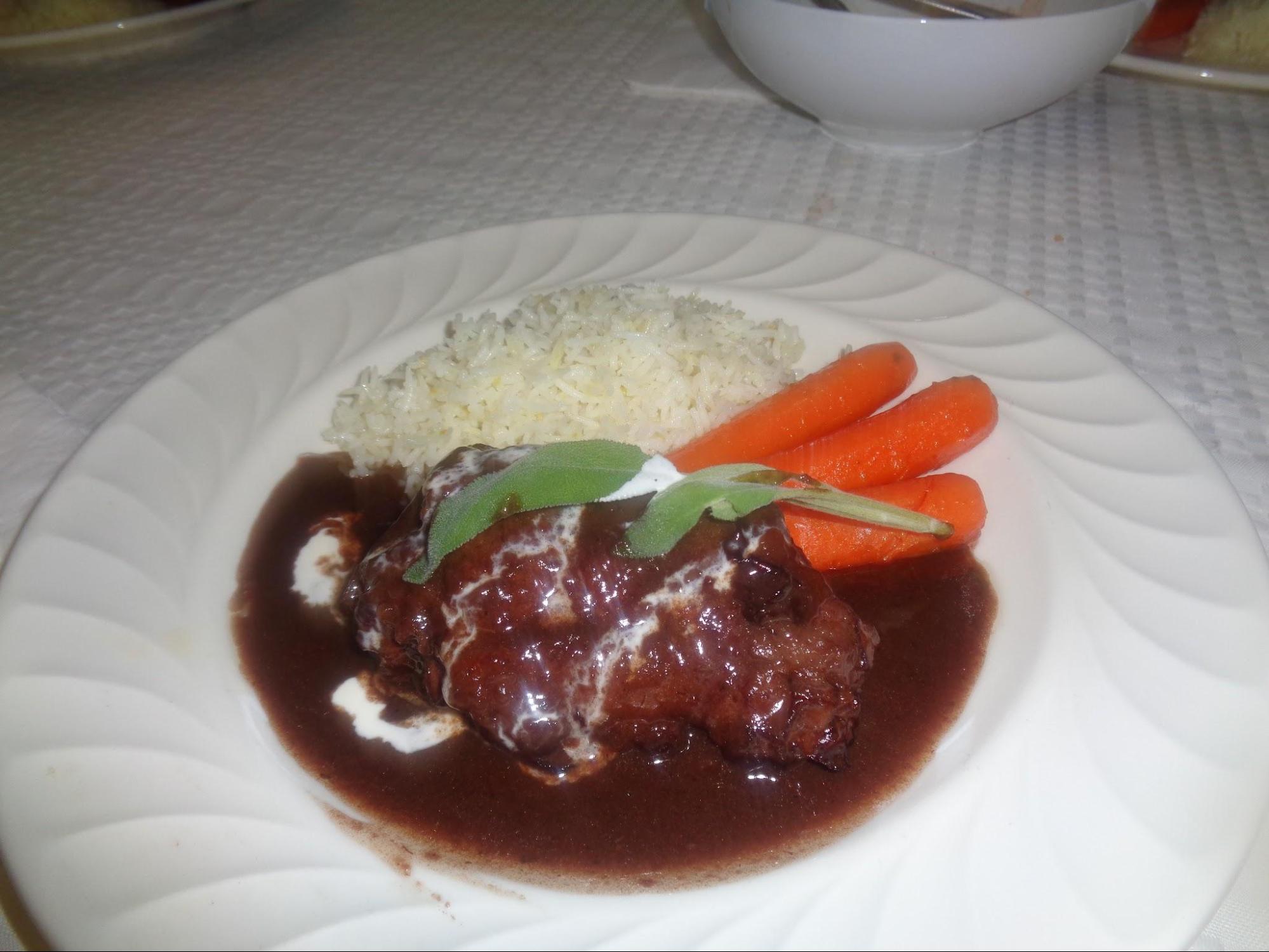 Chicken Simmered in Red Wine